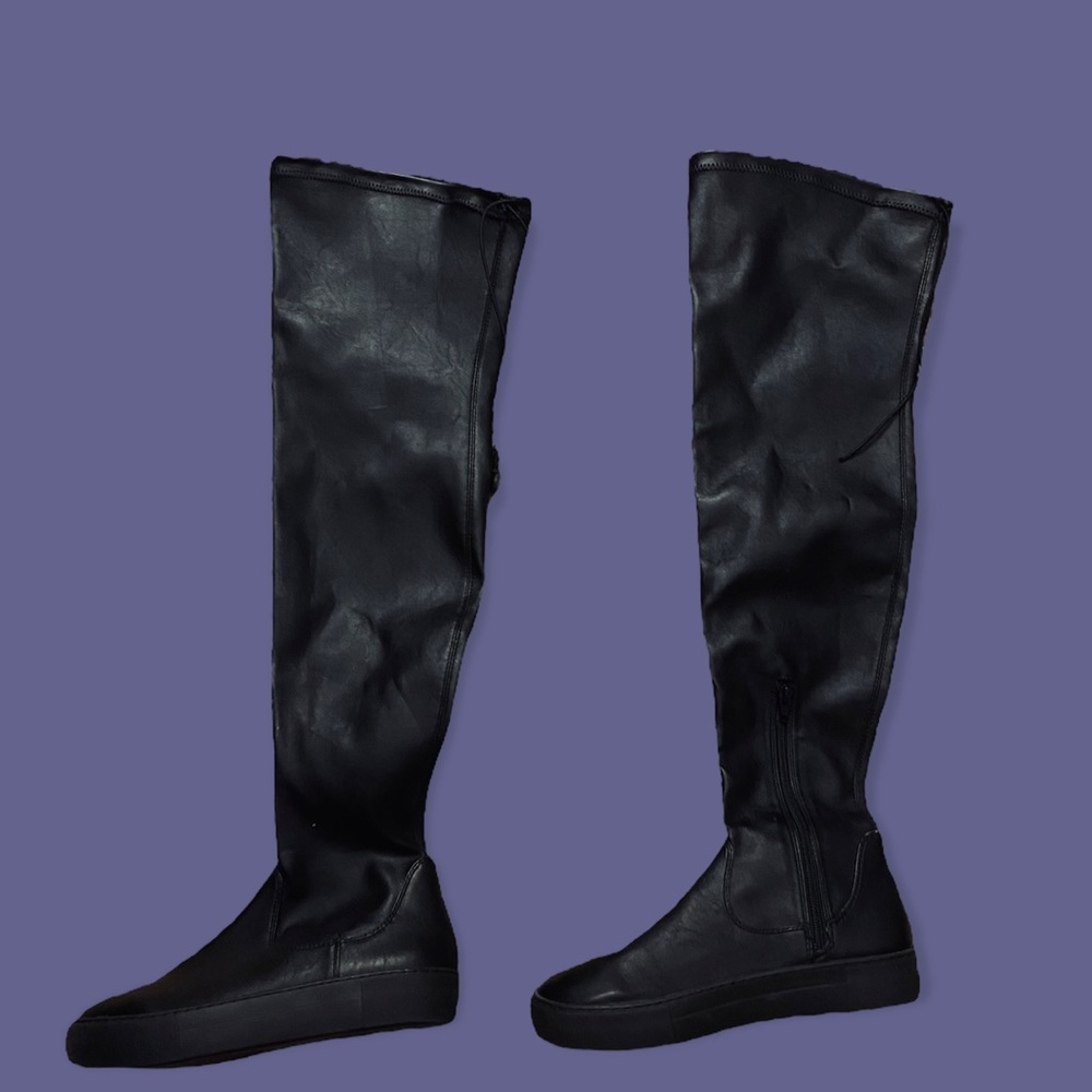 ⚠️SOLD⚠️  J/SLIDES || PETRA FAUX LEATHER OVE THE KNEE SHOES